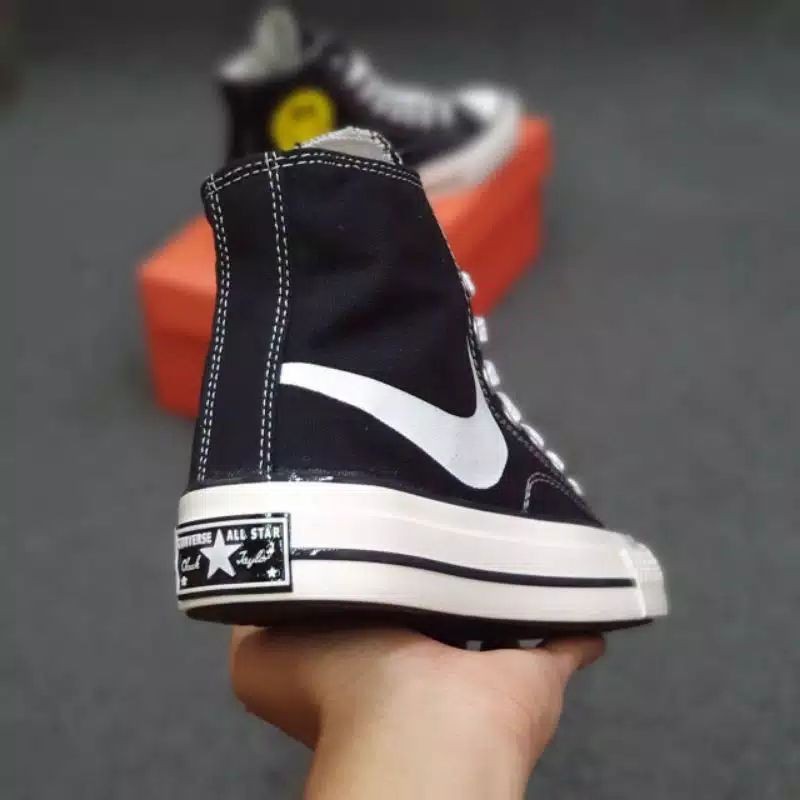 CONVERSE HIGH 70S X NIKE SMILE  SWOOSH SNEAKERS PREMIUM QUALITY