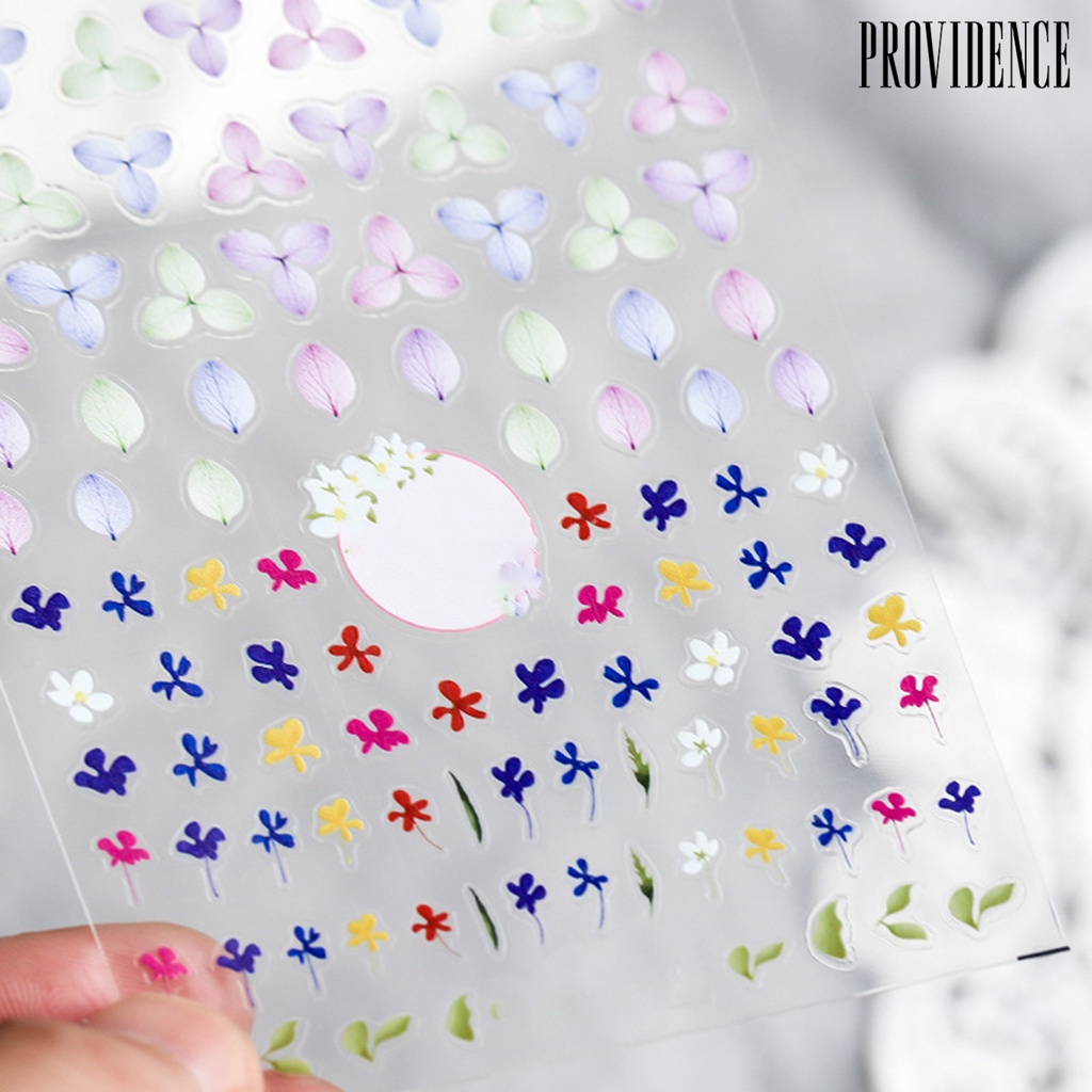 Providence Nail Sticker Flower Patterns DIY Colorful Craft Ultra Thin 3D Adhesive Nail Stickers for Manicure