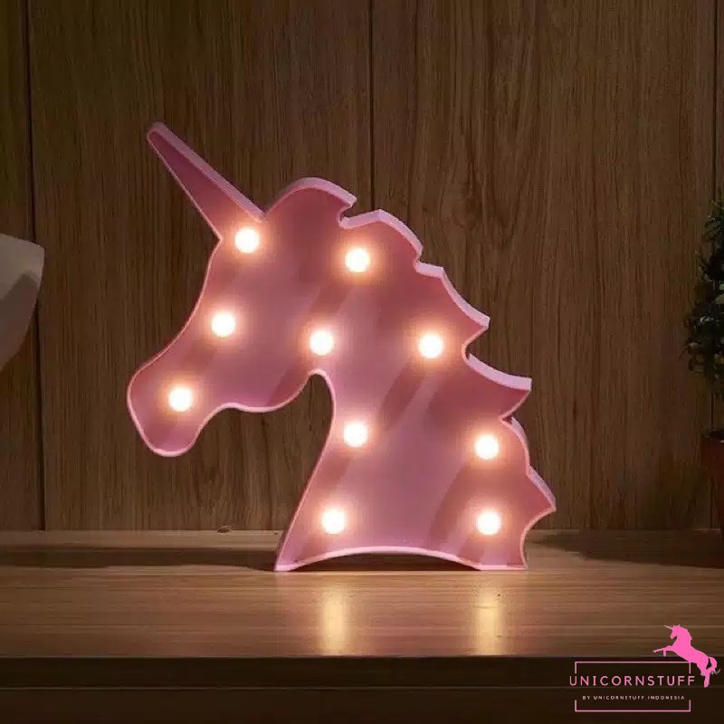 Lampu LED Unicorn Pink Lamp Lampu Hias Meja Dekorasi Rumah