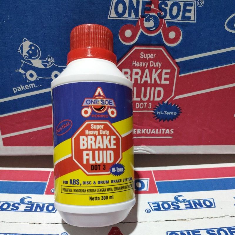 Minyak Rem Oli Rem One Soe 300ml Dot 3 warna Merah Bisa Untuk Motor / Mobil