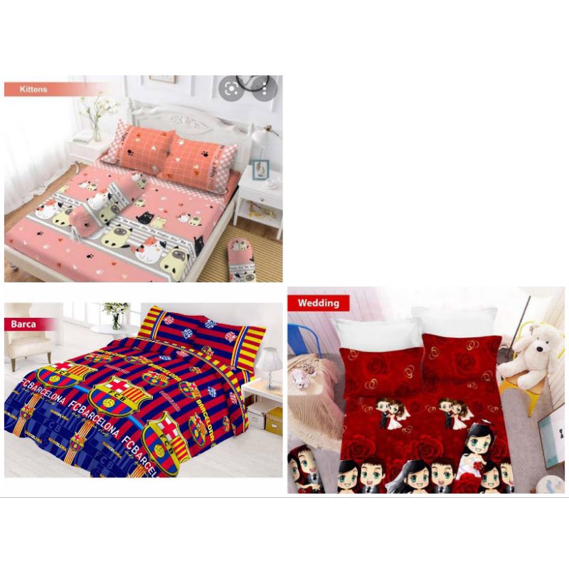 Sprei VITO murah [ MOTIF BANYAK] MODERN MINIMALIS WEDDING ANAK CARTOON KARTUN BRANDED TARTAN BUNGA PLAID FLOWER shabby chic ANIMAL BRANDED 180x200 160x200 120x200 KADO SESERAHAN