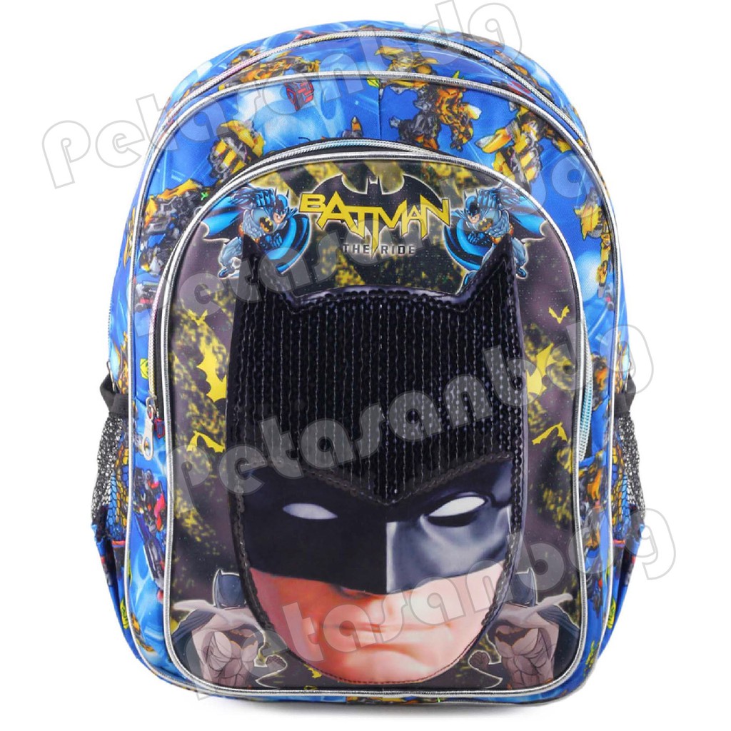 PTS - Ransel Sekolah Anak NYALA BATMAN - EXTRA - THE RIDE - RANSEL LED - LED BACKPACK