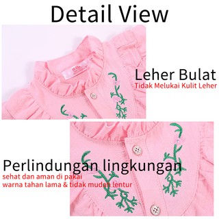 Setelan baju anak  Perempuan Set baju celana  jeans motif 