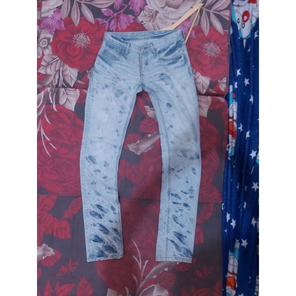 CELANA STRETCH JEANS BLACKBARRETT BY NEIL BARRETT PRELOVED BEKAS FASHION PRIA