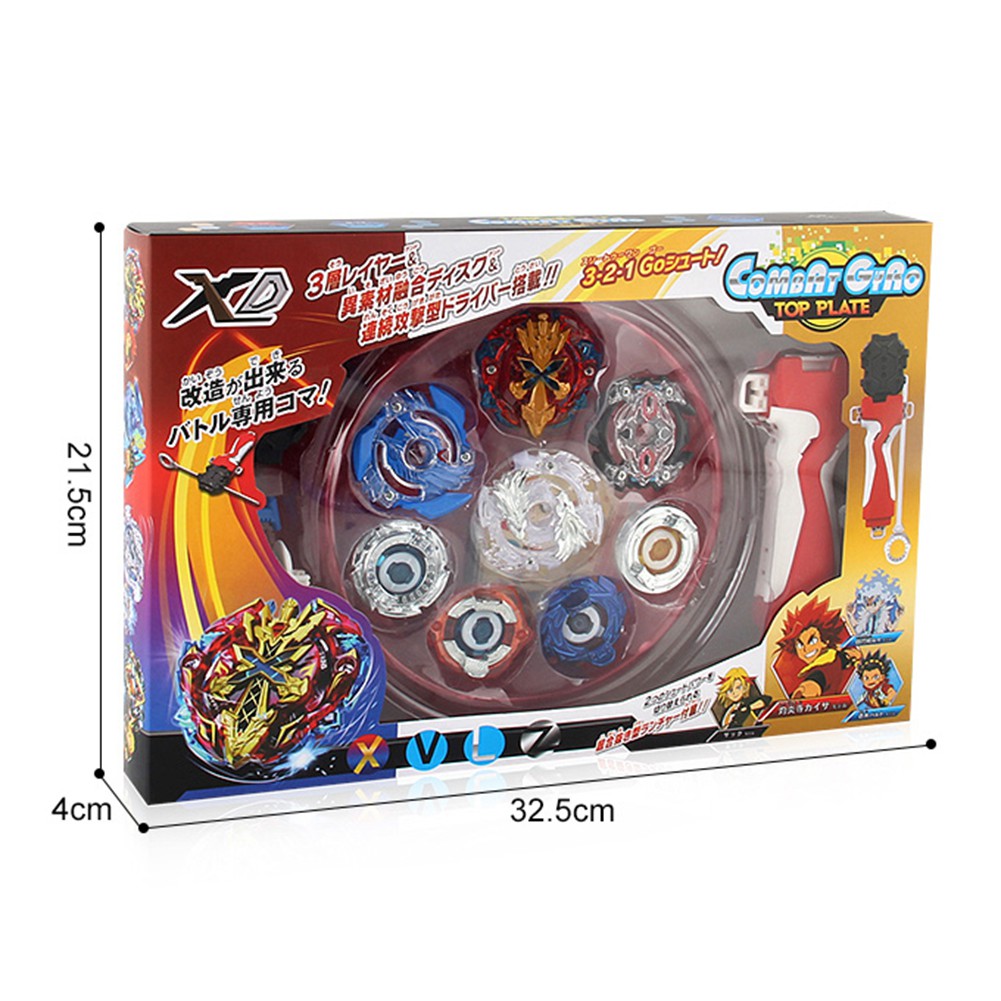 4in1 Mainan Gasing Beyblade Burst dengan Transmitter Peluncur untuk Anak