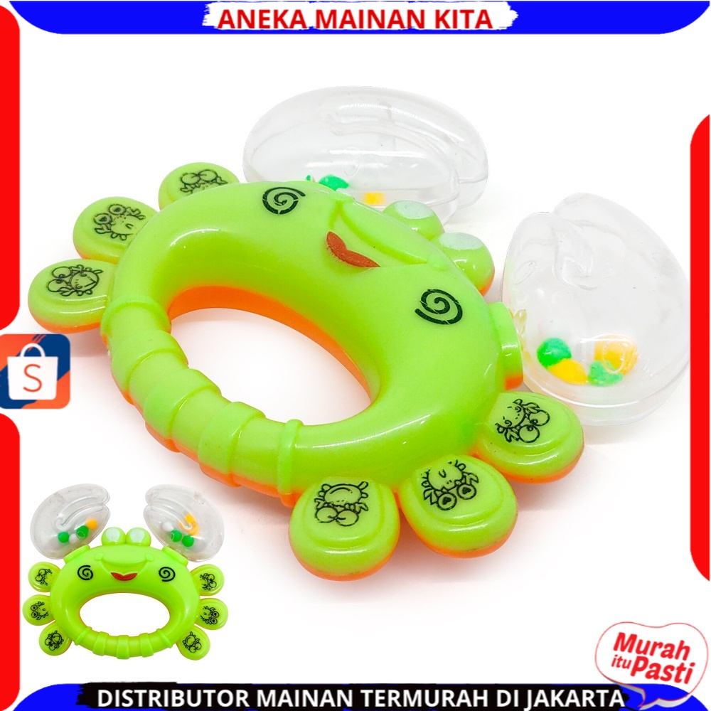 ( BISA COD ) PROMO Mainan Kerincingan / Baby Rattle Aman Untuk Bayi Isi 5 Pcs Multicolor OCT1809 Berkualitas SNI Murah