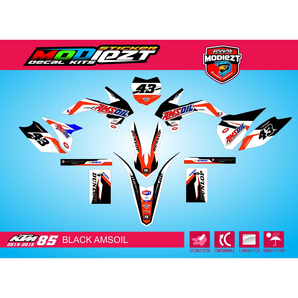 DECAL KTM 85 AMSOIL