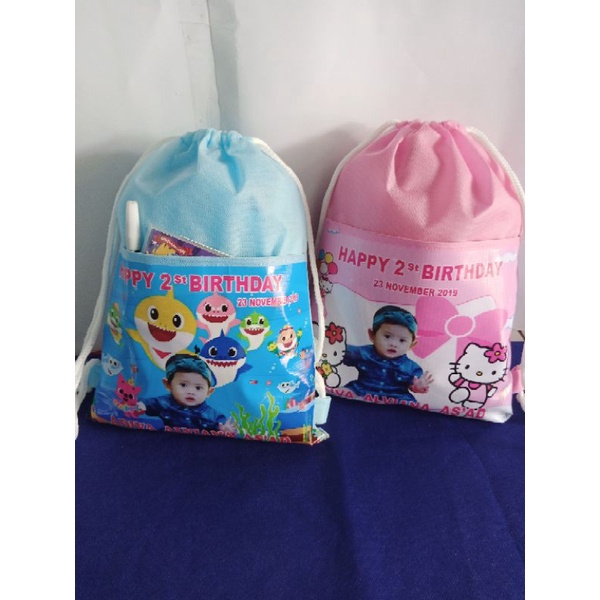 Tas Ultah Ransel Dua kantong Tambah nama dan photo-6