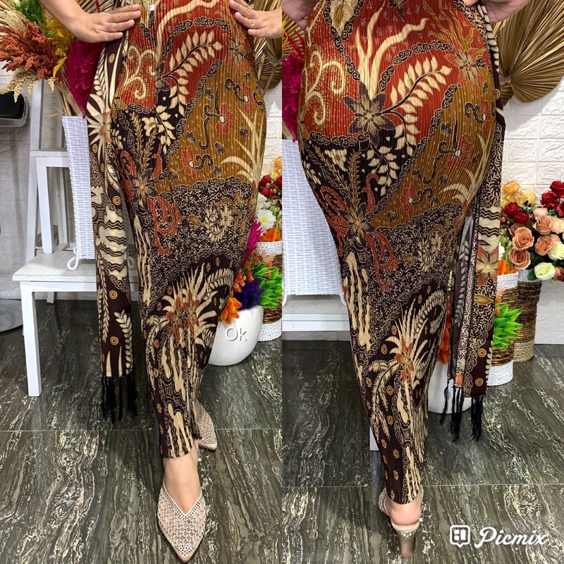 CREATIVE PRODUK | Kamen Plisket Set Selendang | TEBAL PREMIUM