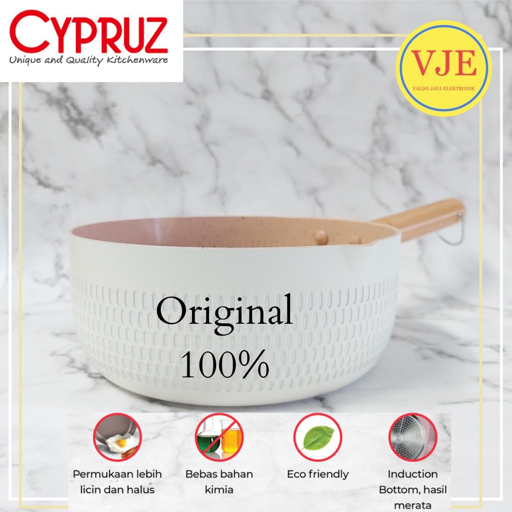 CYPRUZ Sauce Pan SN-0272 Sauce Pan CYPRUZ SN0272 20cm Color Series Putih