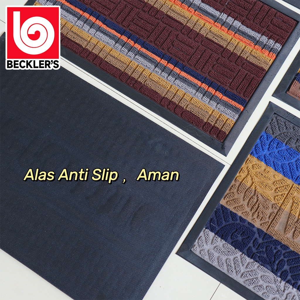 Keset Kaki Beludru Anti Slip Terbaru Bahan Karet Bulu Menyerap Air Uk40x60CM 7 Varian