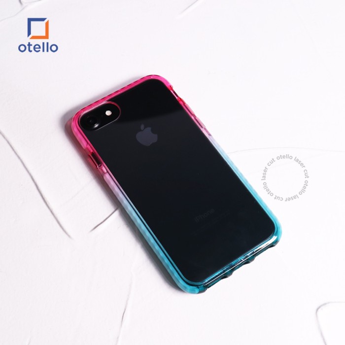 Otello Rainbow Impact Case iPhone Polos Casing Exclusive Gradasi Warna