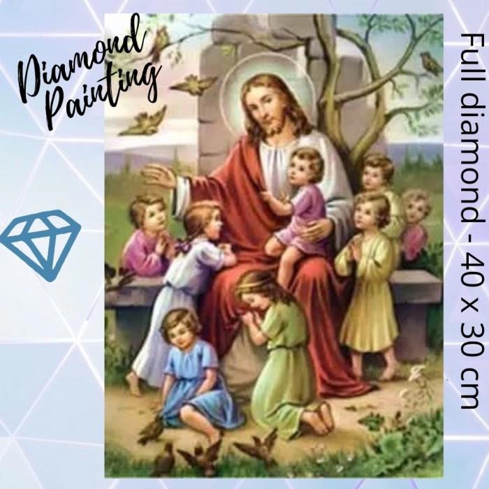 Termurahhh Paint | Diy Diamond Painting Rohani Kerajinan Lukisan Yesus Cinta Anak Kecil