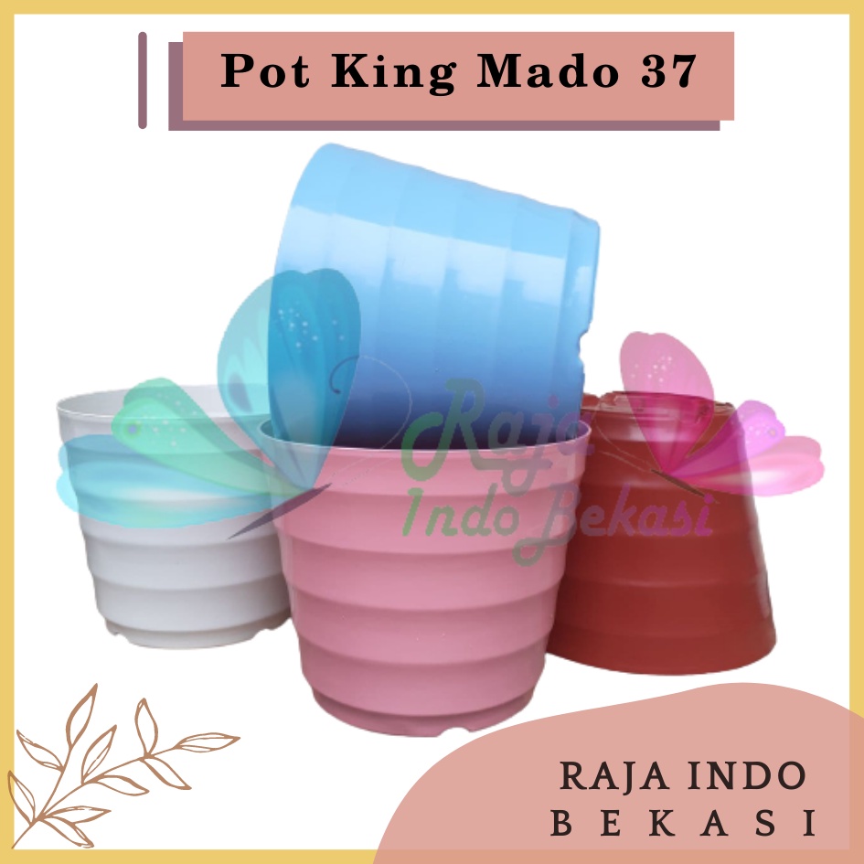 Rajaindobekasi Pot King Mado 37 Putih Hitam Biru Pink Pastel Merah Bata Coklat Terakota Teracota Teraccota Diameter Atas 30 Cm Garden Of Love Pot Plastik Besar Jumbo 40 50 60 Cm Untuk Tanaman Murah Grosir