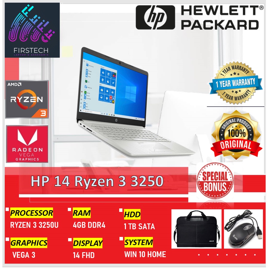 HP 14 Ryzen 3 3250 Vega 3 W10 14 FHD