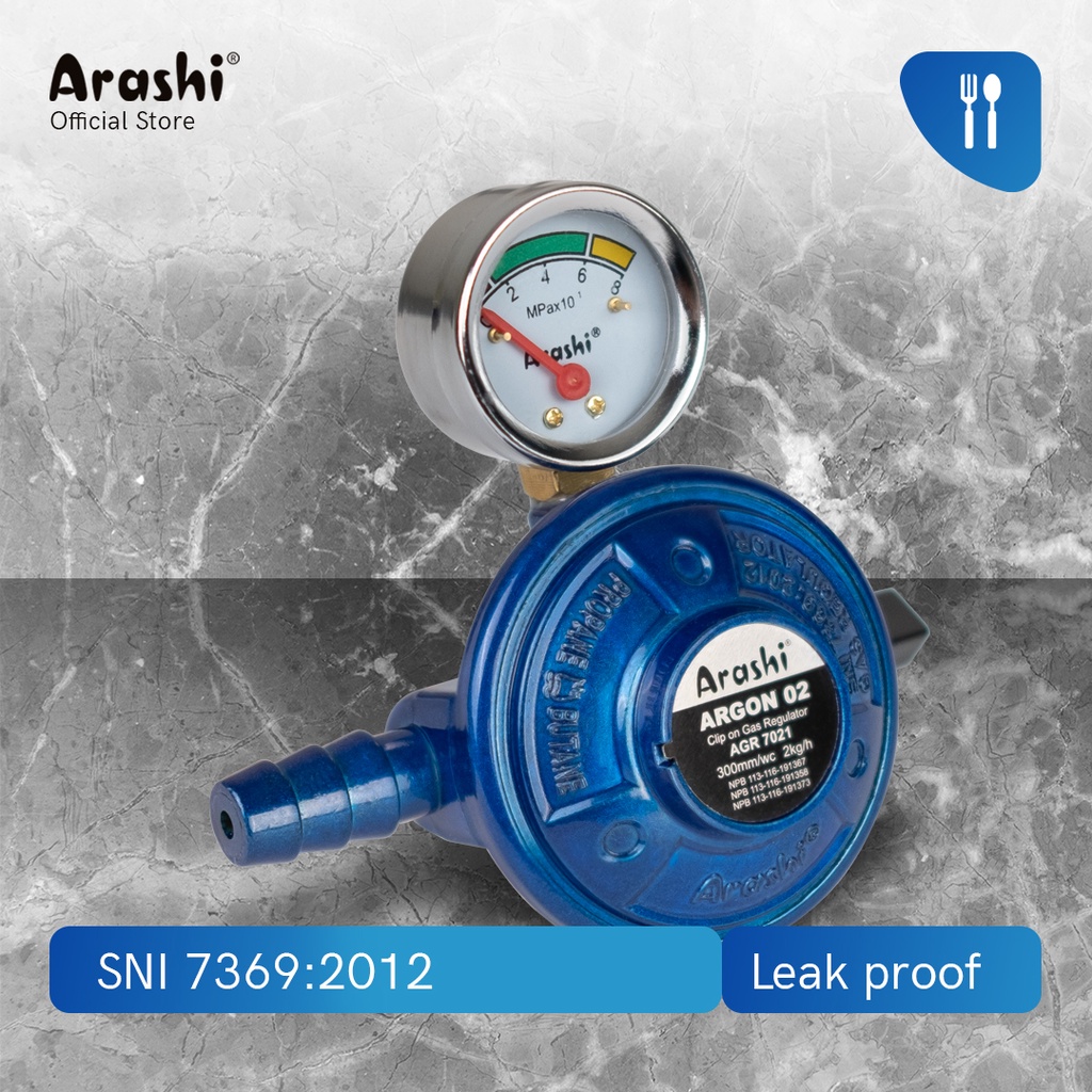 Arashi ARGON 02 Regulator Kompor Gas Anti Bocor SNI