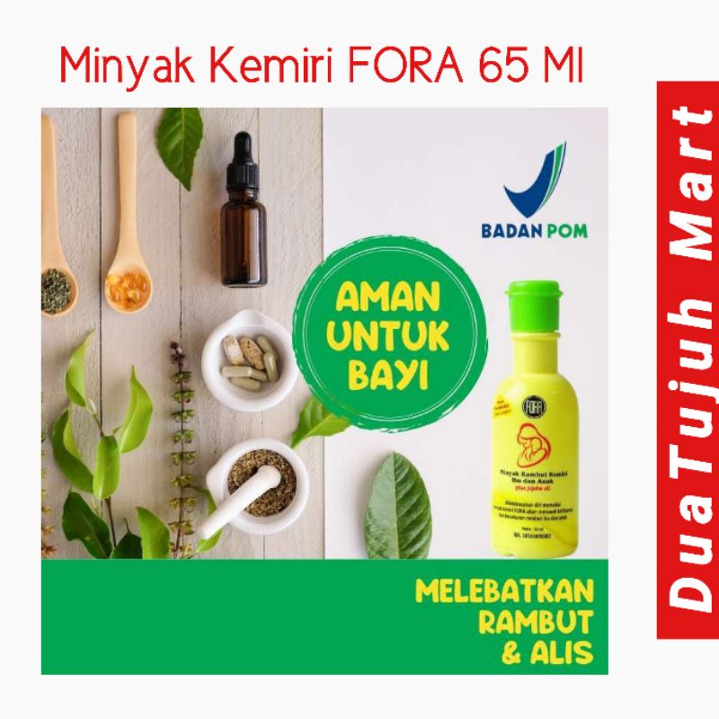 Minyak Kemiri Murni plus Jojoba Oil Penumbuh Rambut dan Alis FORA 65ml