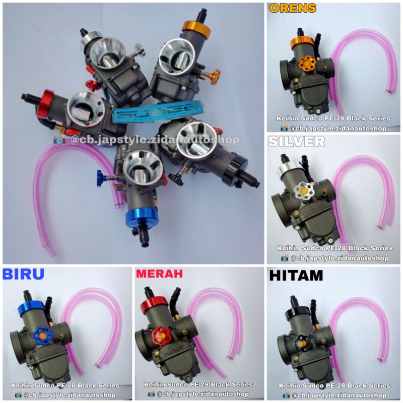 Karburator PE 28 Keihin Sudco Black Series Carbu Kabilator Motor