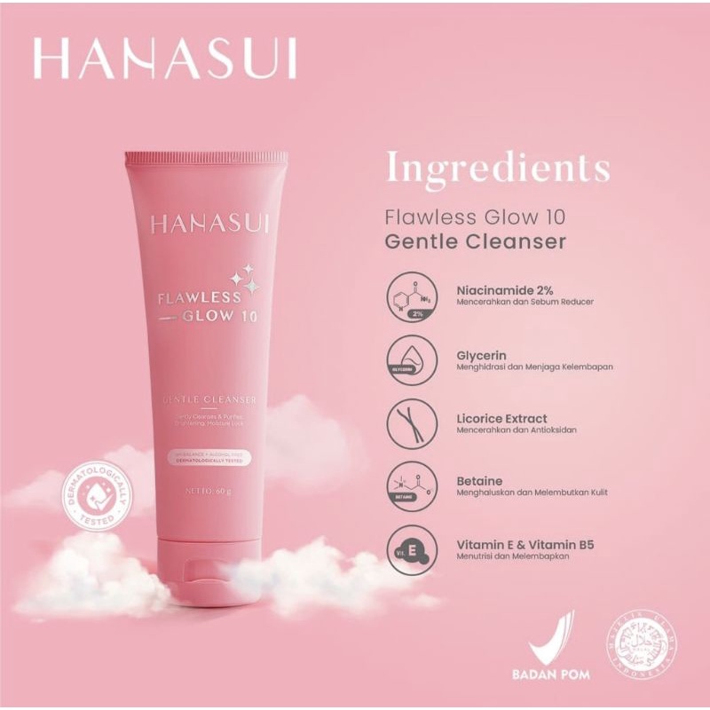 HANASUI FLAWLESS GLOW 10 SET + POUCH / HANASUI SKINCARE FLAWLESS GLOW