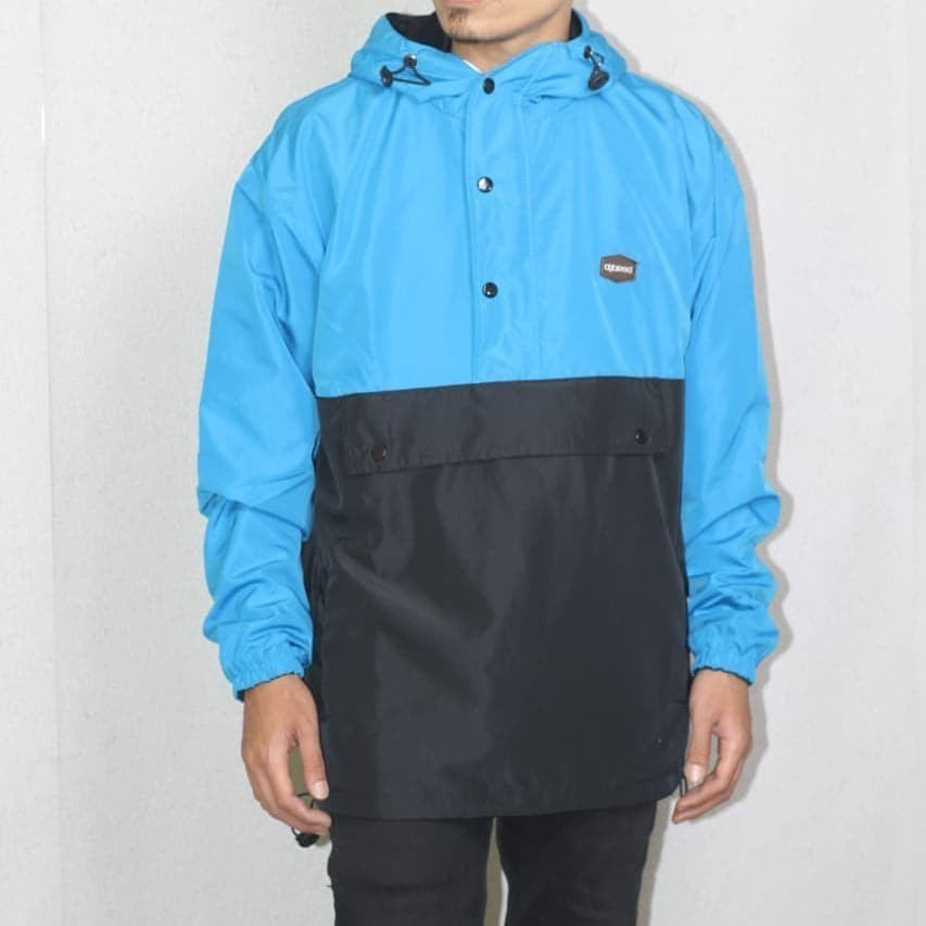 Jaket Cagoule Parasut Original Djbred - Biru Turkish Hitam