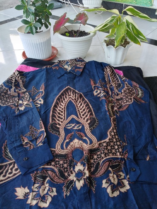 [ Bisa Cod ] Kemeja Batik Lengan Panjang Kondangan Navy Series By Batikid