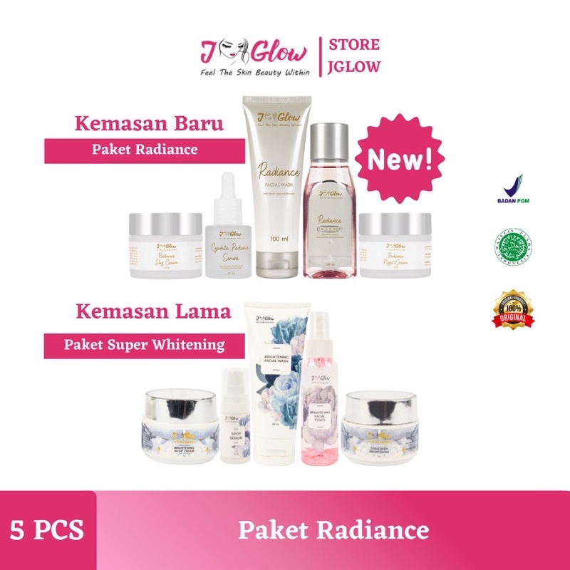 JGLOW PAKET RADIANCE /SKINCARE BPOM / SKINCARE JGLOW SUPER ORIGINAL