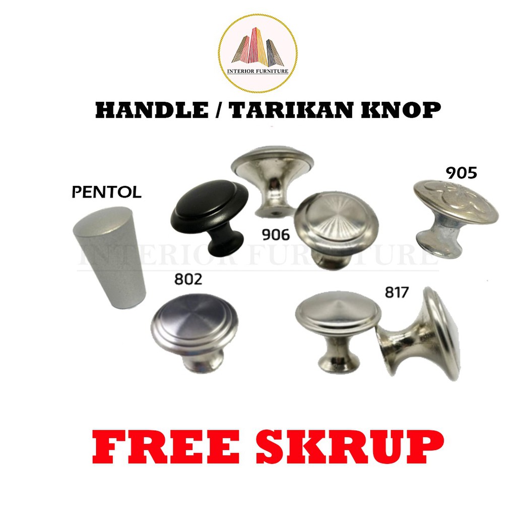 Jual Handel Tarikan Laci Bulat Stainless Steel Knop Tarikan Handle Knob Pentol Bulat Laci