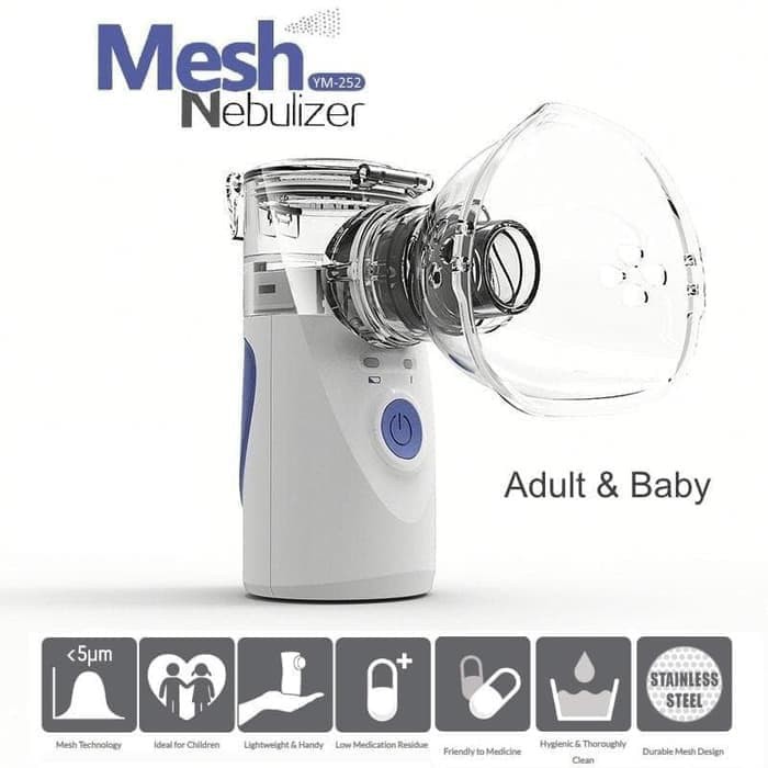 Nebulizer Portable Mesh YM-252 Alat Uap Bantu Pernafasan Asma Inhalasi