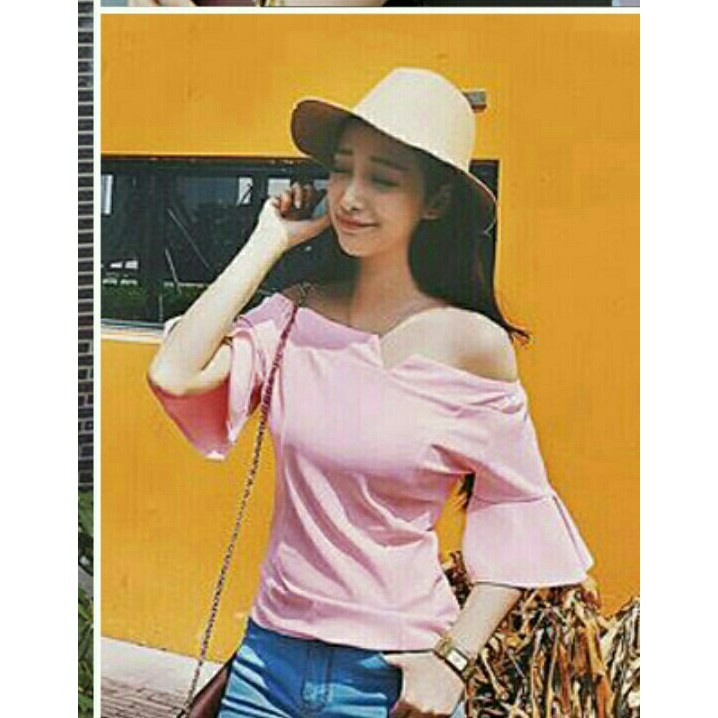 QFS - BLOUSE EYKO / PINK / HITAM / PUTIH / KOREA STYLE