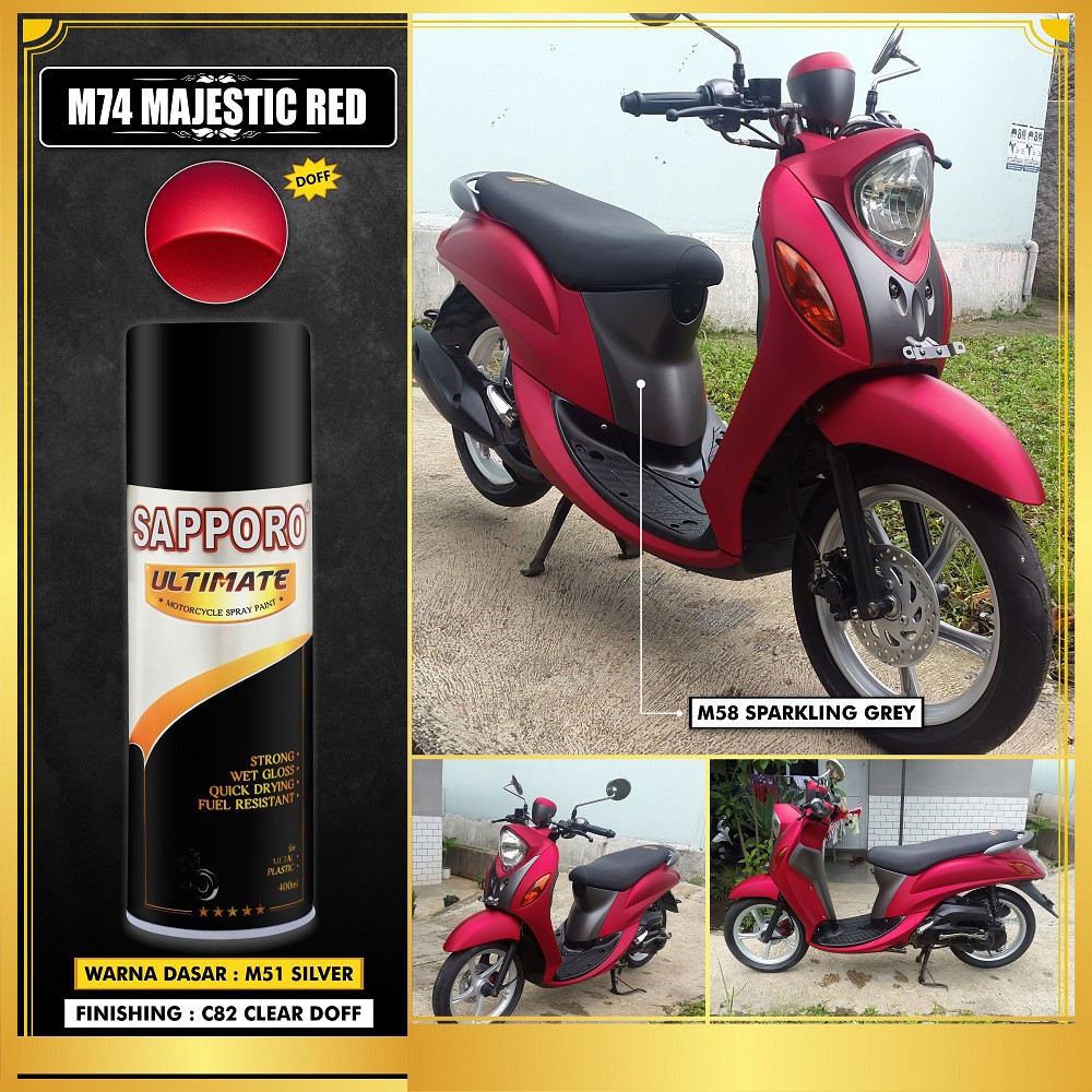 Sapporo Ultimate M74 Majestic Red / Cat Spray Semprot Aerosol Terbaik