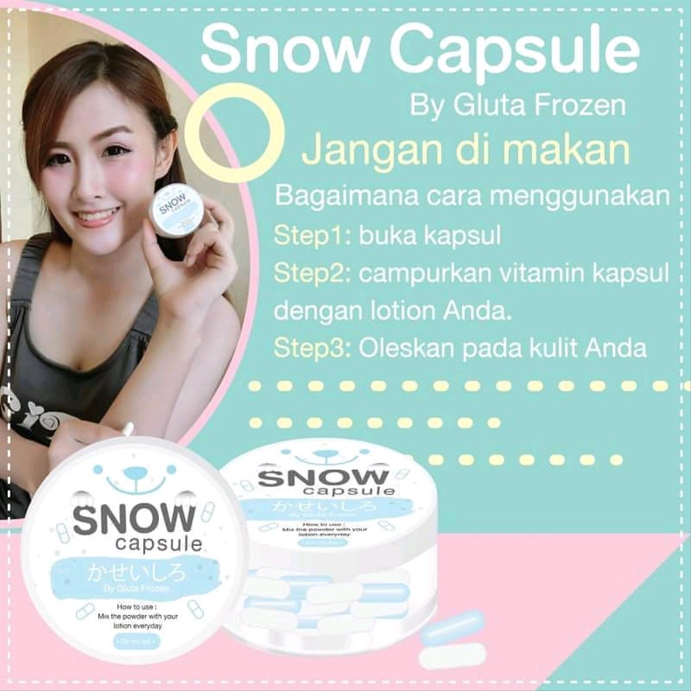 GIRLSNEED77 FROZEN SNOW CAPSULE WHITENING 30 KAPSUL BIBIT PEMUTIH CAMPURAN LOTION