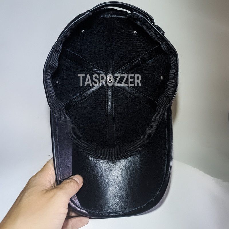 Topi pria kulit asli model merk terkenal