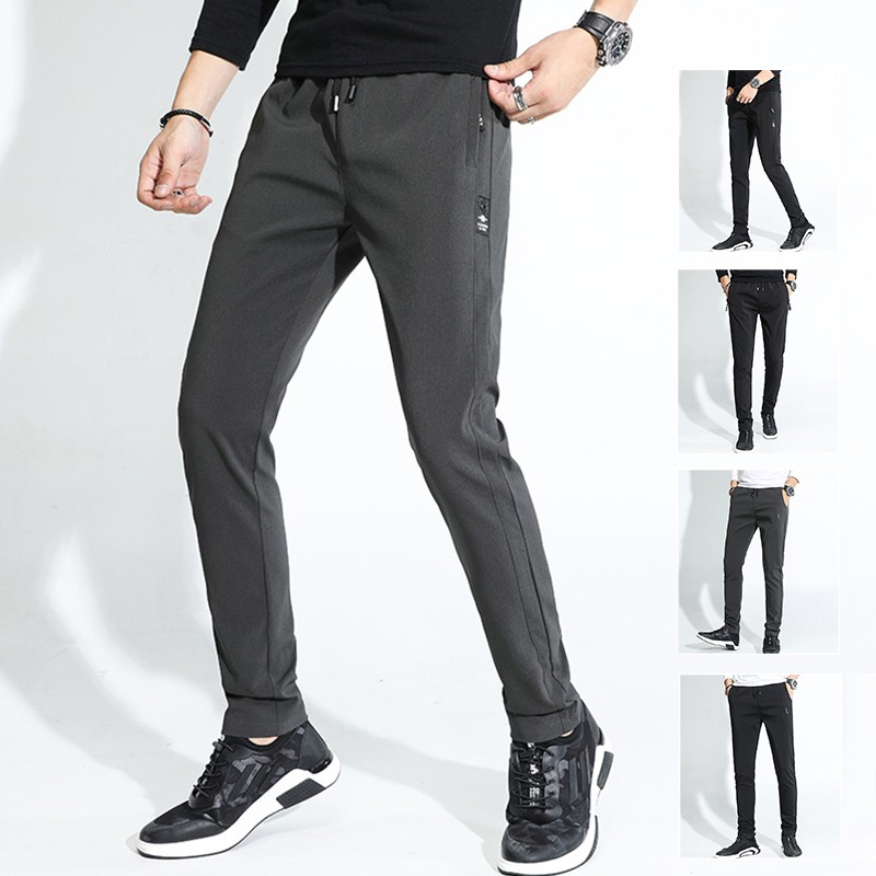 Celana Jogger Panjang Bahan Polyester Model Tali Serut Celana Jogger Panjang Bahan Polyester Model Tali Serut
