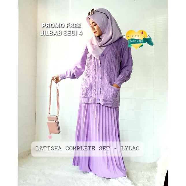 LATHISA SET PREMIUM WINTER LOOK/CARDIGAN HANGAT/OUTER EXPORT/SETELAN WANITA/OOTD HIJAB SELEGRAM