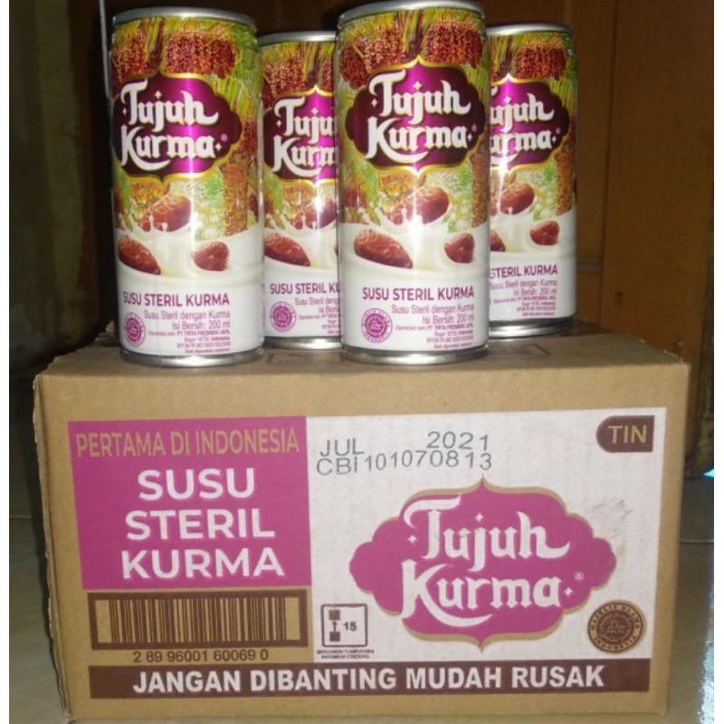 

Susu steril tujuh kurma per dus isi 12 kaleng