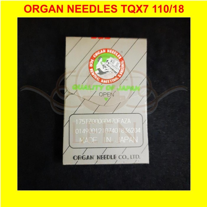 Jarum ORGAN Needles TQx7 18 Ori TQ X 7 Mesin Pasang Kancing Juki LEEN