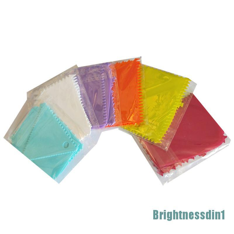 6 Pcs / set Pengikis Pemotong Adonan Icing Fondant Krim Pastry Untuk Dekorasi Kue