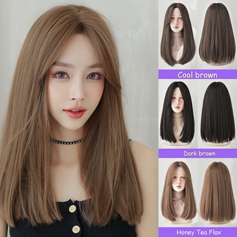 Korean Fashion Wig Simulation Wig Straight Hair  Long Hair Extension Piece