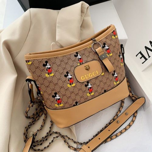 GI 6137 RISCE TAS SELEMPANG MOTIF MICKEY MOUSE IMPORT WANITA CEWEK PEREMPUAN JAKARTA BATAM GUGCI JT