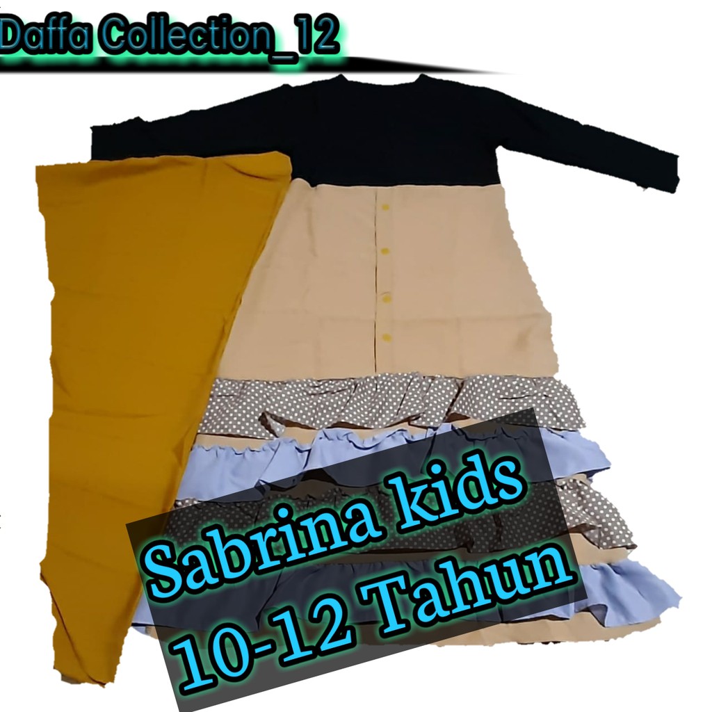 GAMIS ANAK SABRINA  UNTUK UMUR 10-12 tahun