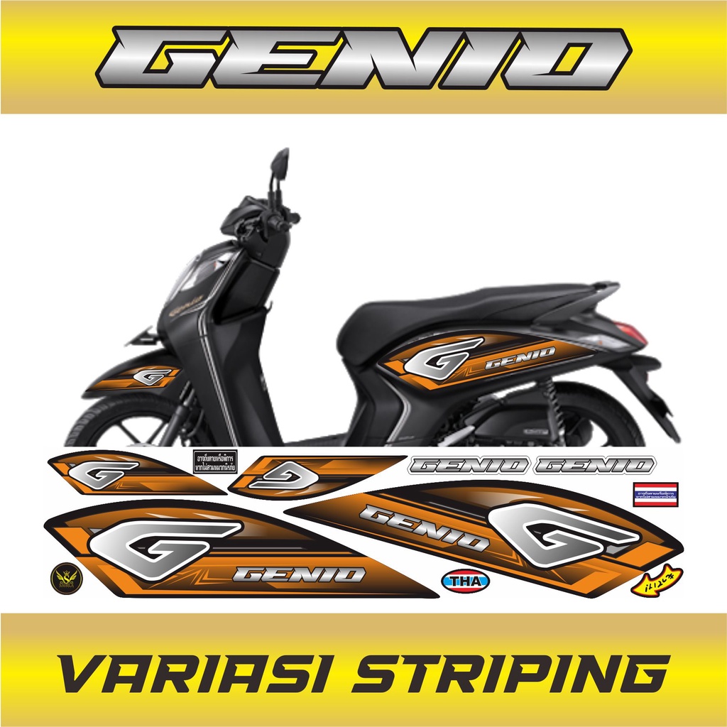 STRIPING MOTOR HONDA GENIO STRIPING VARIASI STICKER MOTOR HONDA GENIO 2019 06