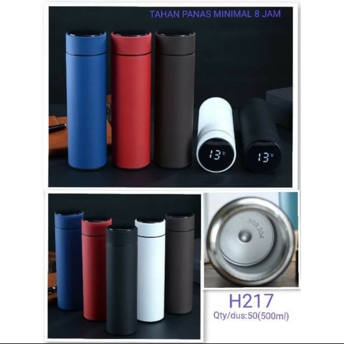 Thermos Termos Air Panas LED Display Suhu Indikator LIFE Termos H217 Grosir