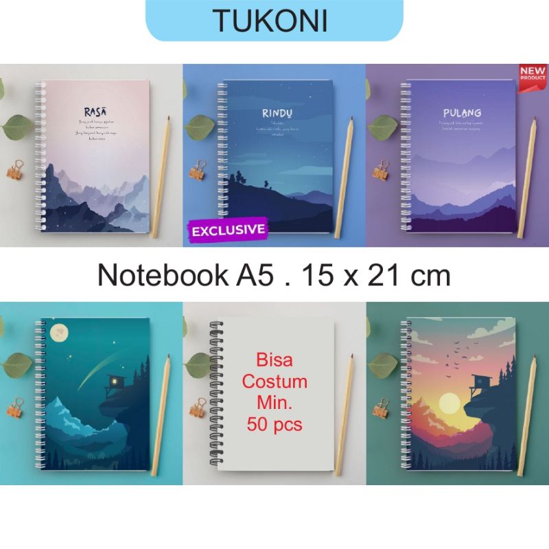 

NOTEBOOK JOURNAL A5/NOTEBOOK GRID/LINE/BLANK/DOTTED/