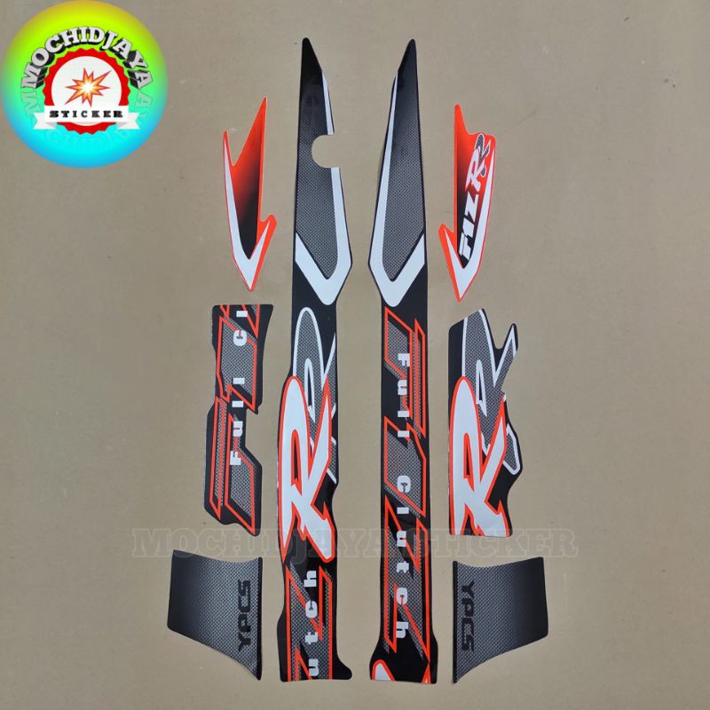 STRIPING STIKER YAMAHA FIZR FIZ R F1Z R 2001 2002 HITAM ORANGE TERLARIS TERBAIK