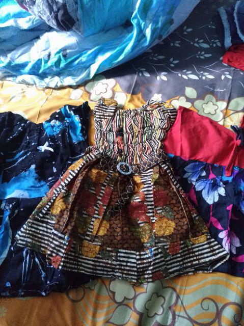 Dress Batik Gesper Anak Cewek,atasan Anak Perempuan Motif Batik,grosir Batik Murah