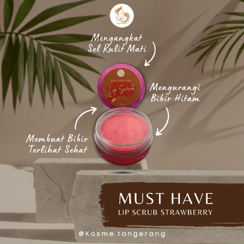 Lip Scrub Bibir Strawberry / Lip Scrub Bibir