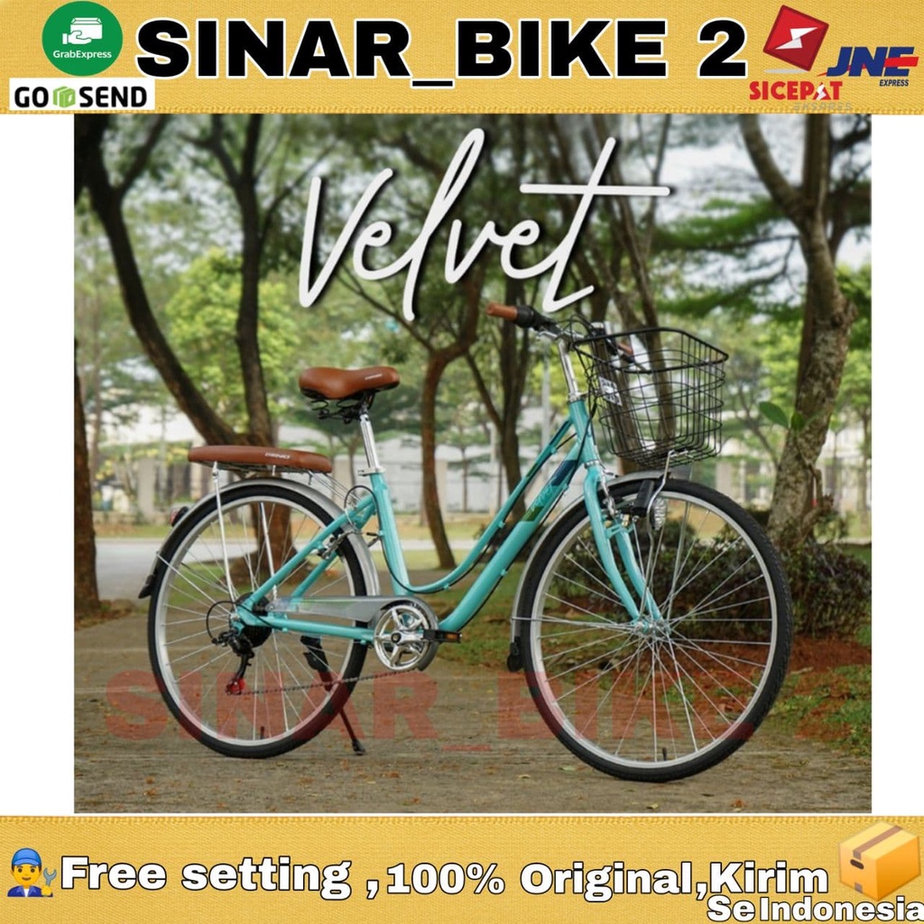 Sepeda Keranjang Dewasa GENIO VELVET 26 Inch Alloy 7 Speed City Bike