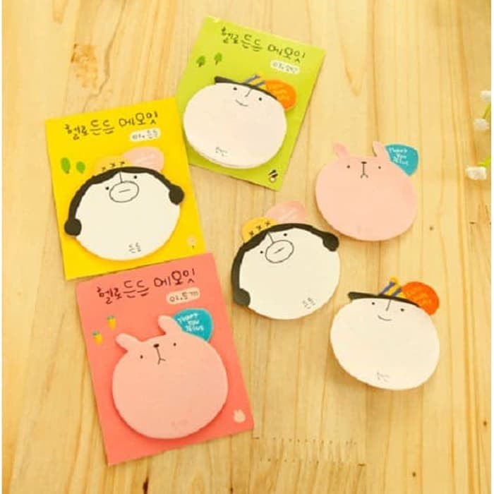 

Sticky Notes / Memo Stick Lucu Motif Kepala Kartun (20 Lembar)