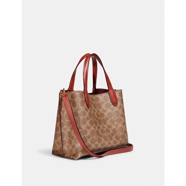 Coach Willow Tote 24 In Signature Canvas (C8562)