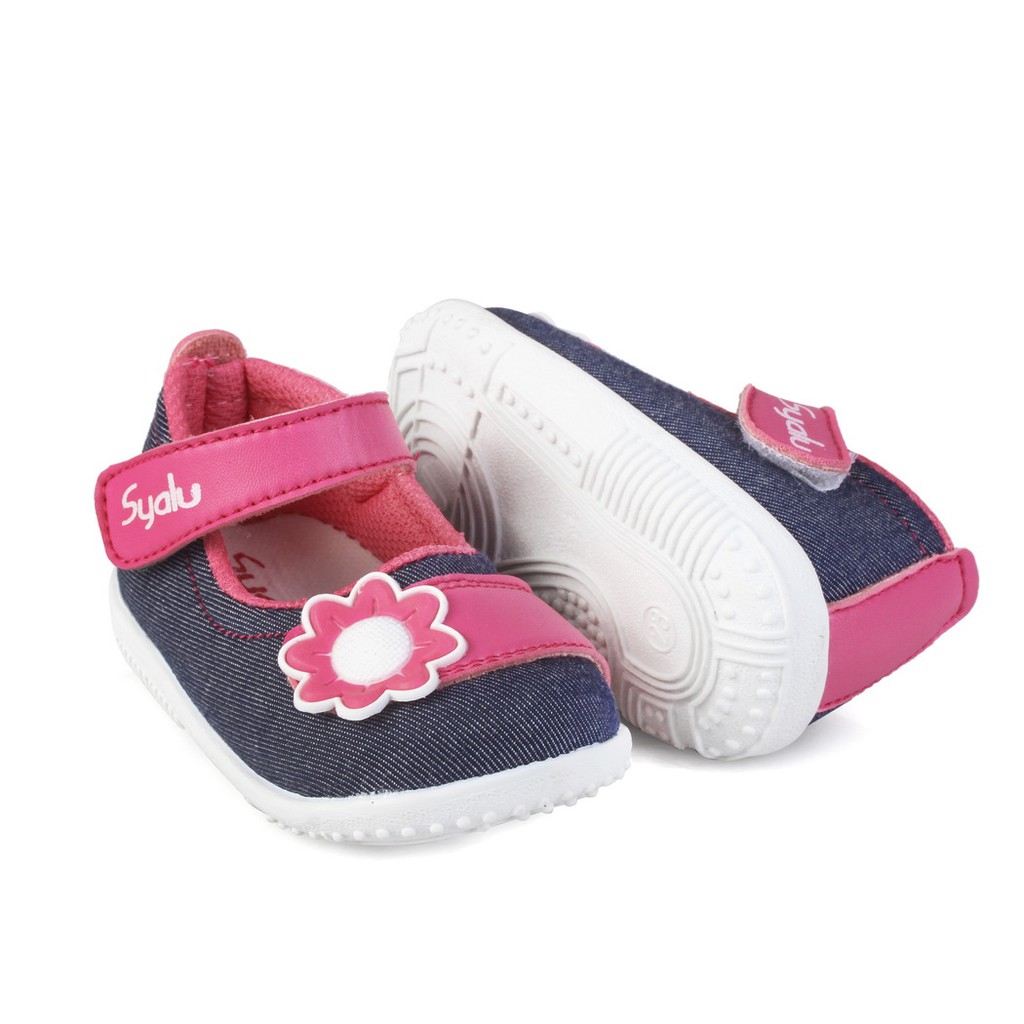 sepatu anak perempuan bahan denim terbaru 2020 free ongkir C18